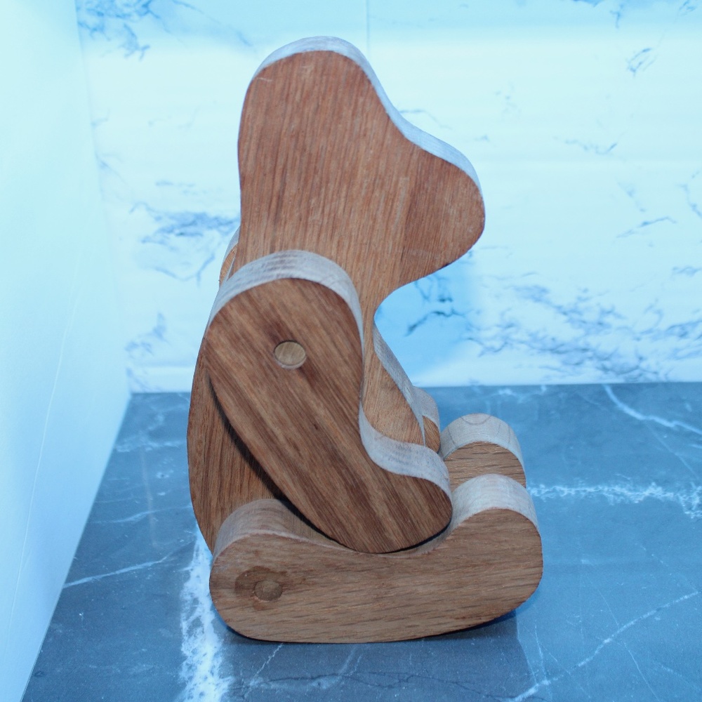 Bear, Wooden Bear, articulated, Child Decor